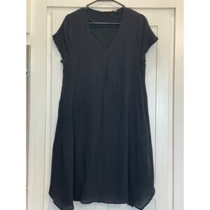 Soft Surroundings Black Gauzy A-Line Dress M